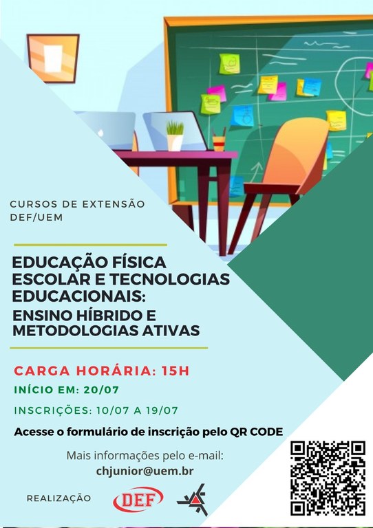 Curso de Extensão - Educação Física Escolar e Tecnologias Educacionais: Ensino Híbrido e Metodologias Ativa.